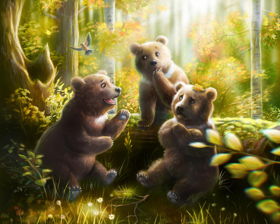 Three Bears - book illustration