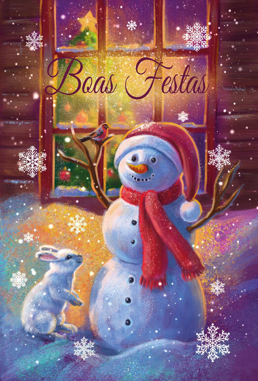 Boas Festas - greeting card design