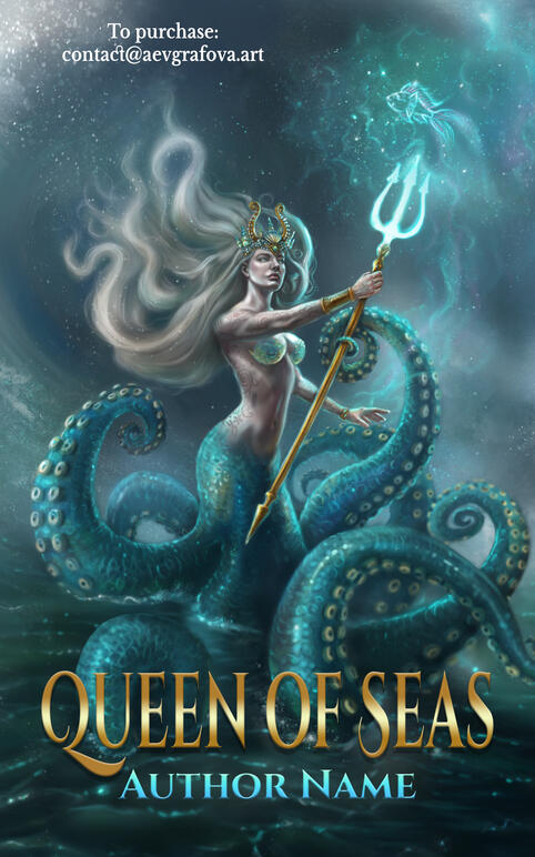 Queen of Seas - premade book cover